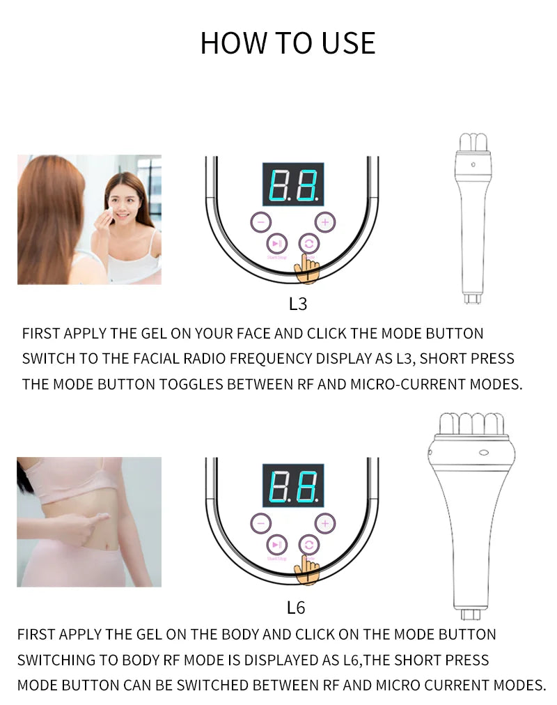 EMS Facial & Body RF Machine – Professional Radio Frequency Beauty Device for Skin Tightening, Face Lifting, and Anti-Aging Home Care