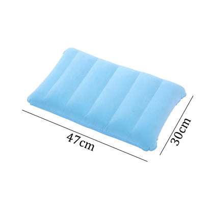 47x30cm Air Cushion Pillow - Folding Inflatable Travel Pillow, Outdoor Camping Sleep Cushion, Backrest Head Rest