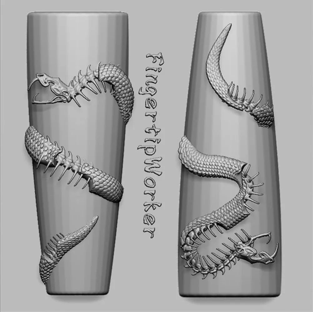Snake Lolita Bow, Mushroom, Rose, Lotus, Bear 3D Acrylic Nail Mold - DIY Silicone Nail Decorations & Nail Art Products