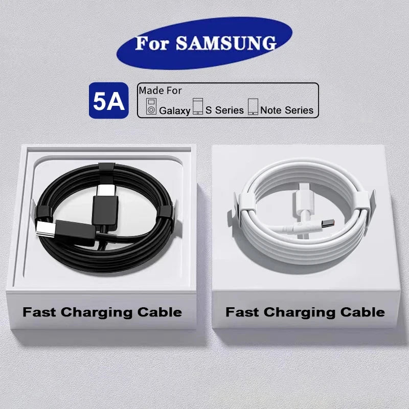 NNBILI 2-Pack 45W USB-C Fast Charging & Data Cable — Compatible with Samsung Galaxy S20/S22/S23 Ultra, Note 10+, A54 5G
