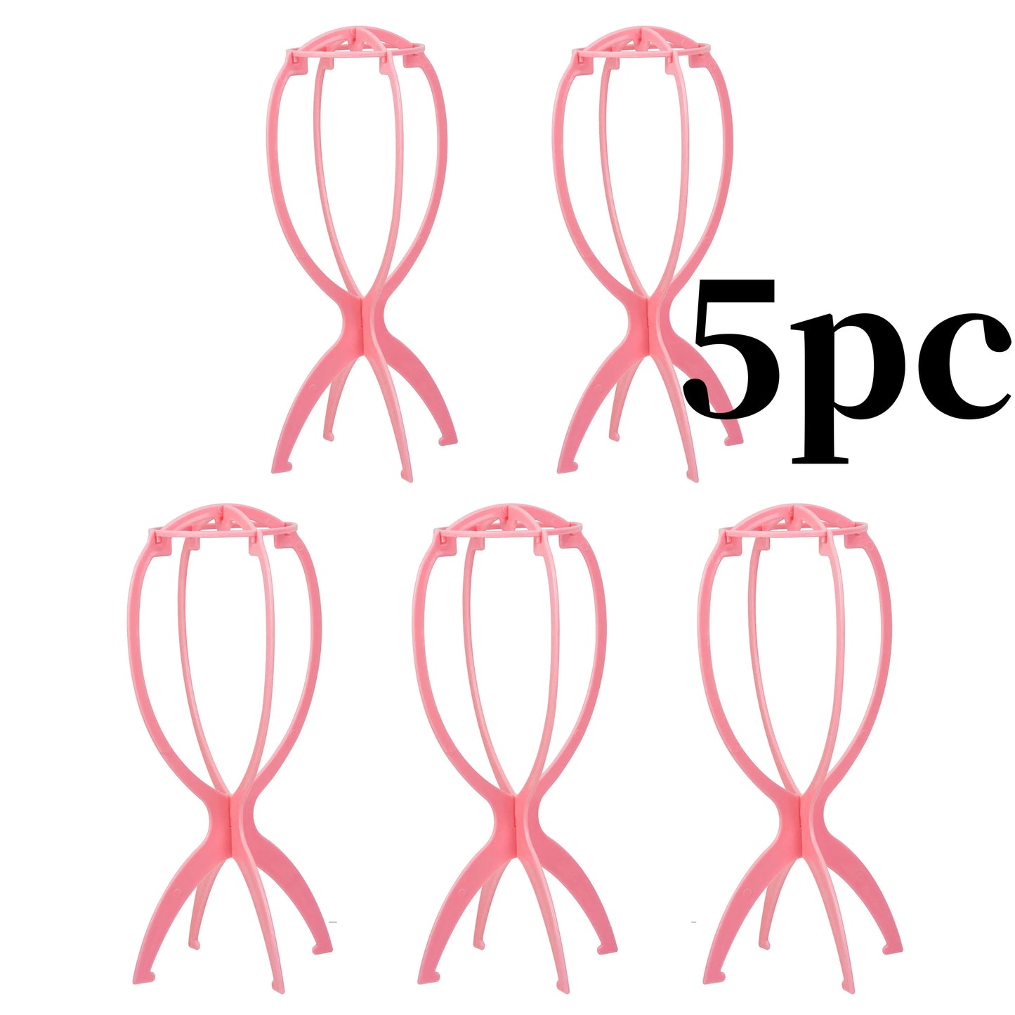 10Pcs Wig Stand Set - Portable Plastic Wig Cap Holder for Home, Salon & Travel Use