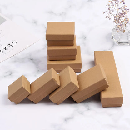 24pcs Jewelry Gift Boxes - 9x9x3cm Velvet Sponge Travel Organizer Cases for Rings Earrings Necklace Storage