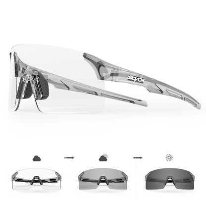 SCVCN Photochromic Sunglasses for Cycling & Outdoor Sports - Men & Women's MTB Climbing Eyewear, Driving Bicycle Goggles