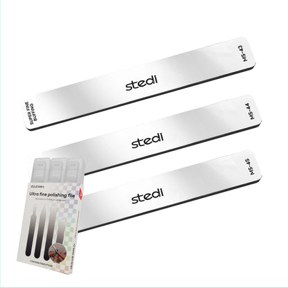 Stedi Hobby Model Polishing Tools – 3 PCS Precision Glass Files, 320/400/6000 Grit for Model Crafting