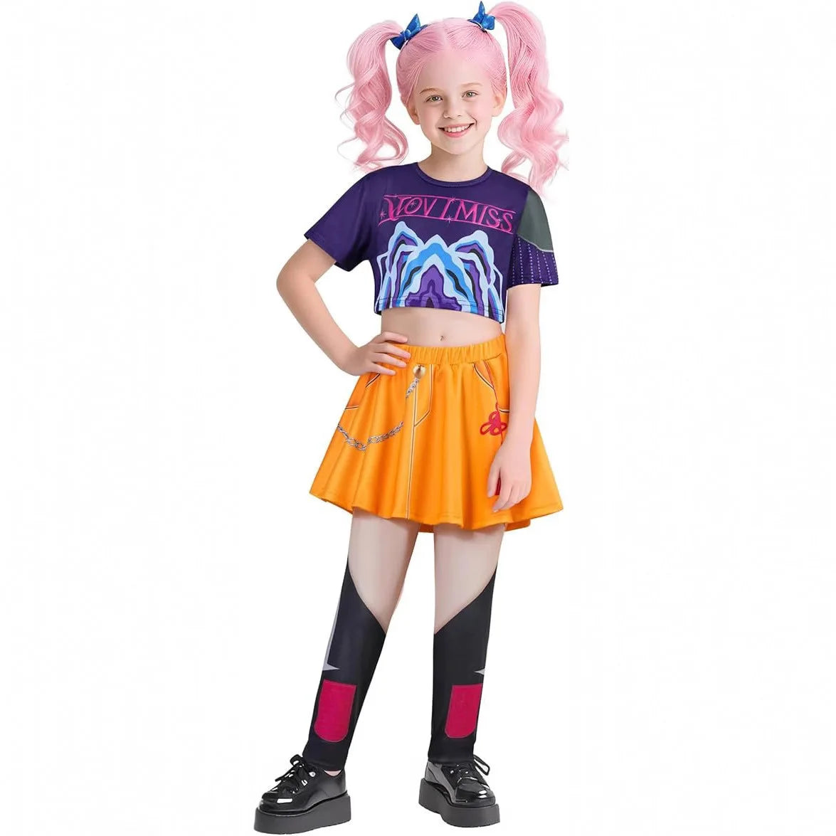 Halloween Zoey Mira Rumi Cosplay Costume — K-Pop Hunters Girl Group Idol Dress-Up Outfit for Kids