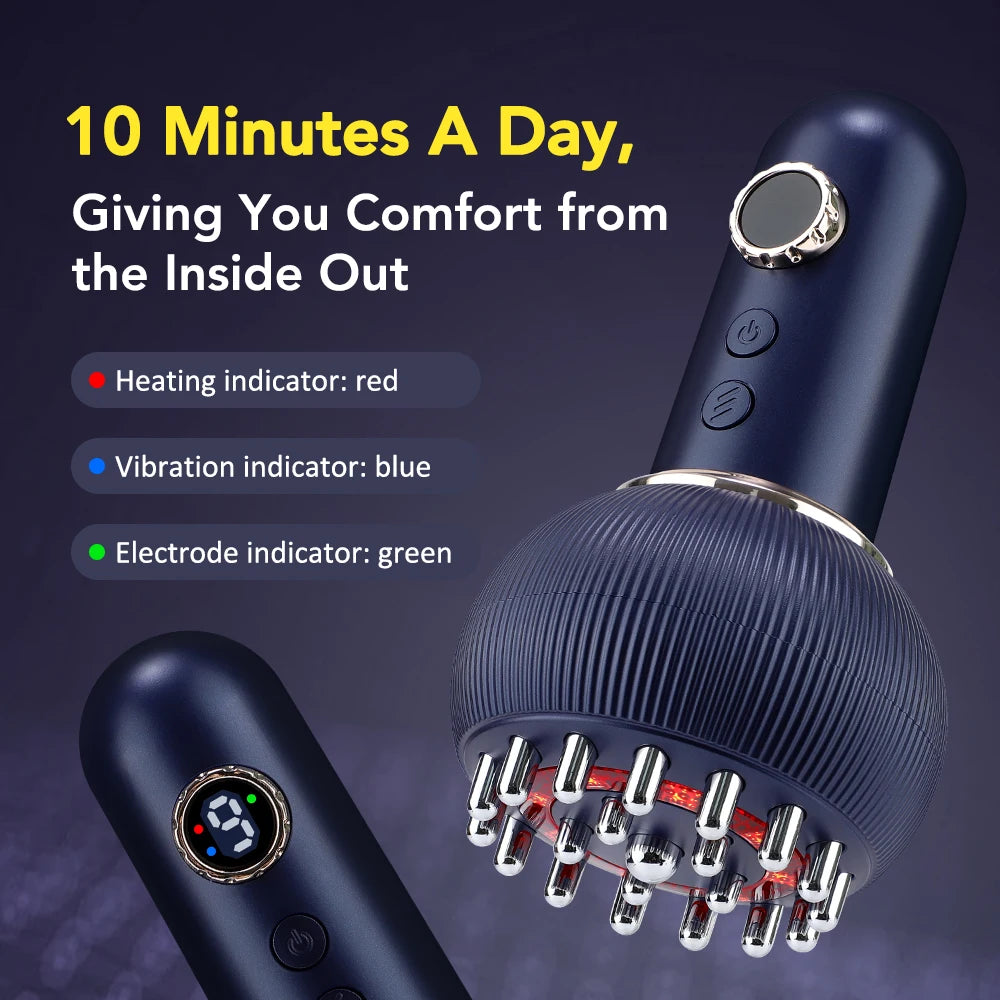 Rechargeable Gua Sha Massager – Body Shaping & Heating Scraping Brush for Lymphatic Detox, Meridian Dredging & Fat Burning