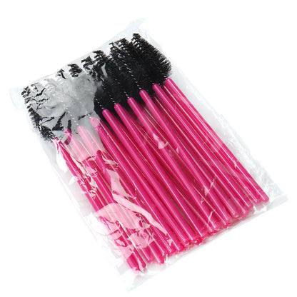 25pcs Eyelash Extension Brush Set - Mascara Wands, Micro Applicators & Spoolie Makeup Tools