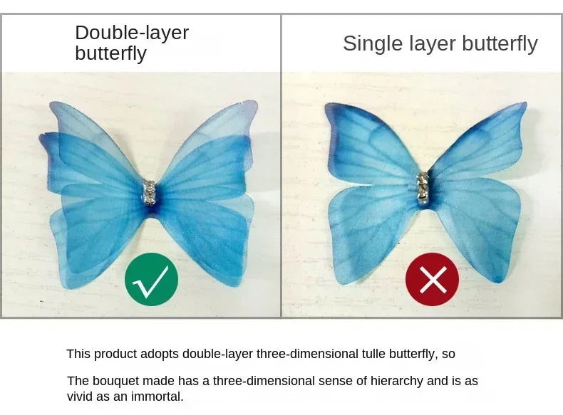 Butterfly Bouquet DIY – Handmade Artificial Flowers, Thoughtful Gift for Girlfriend, Birthday, Proposal & Wedding Decoration