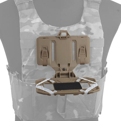 Military MOLLE Folding Navigation Board - Tactical Chest Bag with Mobile Phone Holder, Map Case, and Admin Panel for Outdoor Sports and Airsoft Gear