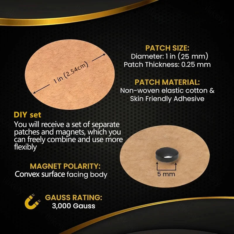 Magnetic Massage Patches - 100-Piece 600 Gauss Body Care Patches