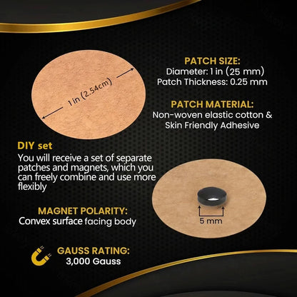 Magnetic Massage Patches - 100-Piece 600 Gauss Body Care Patches