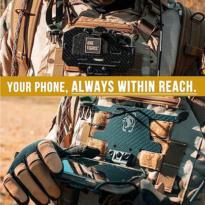 ONETIGRIS Tactical Chest Bag with Military Mobile Phone Rack - Molle Panel for Outdoor Gear, Map Case & Foldable iPhone Navigation Board