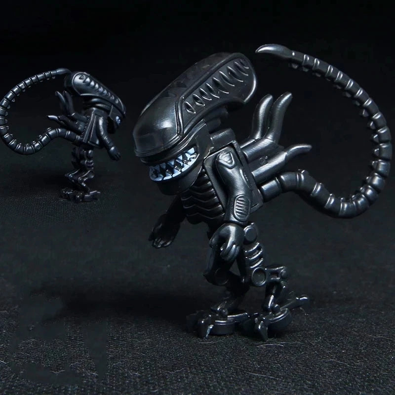 Locking Alien Action Figure — Prometheus Ice Monster Robot Building Blocks Toy, Educational Gift for Children