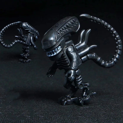 Locking Alien Action Figure — Prometheus Ice Monster Robot Building Blocks Toy, Educational Gift for Children