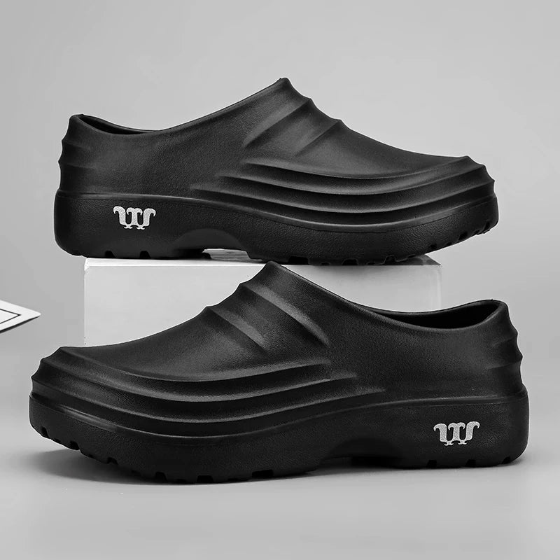 Men's Anti-Slip Chef Shoes - Waterproof Clog Sandals for Work, Garden, Beach & Casual Wear