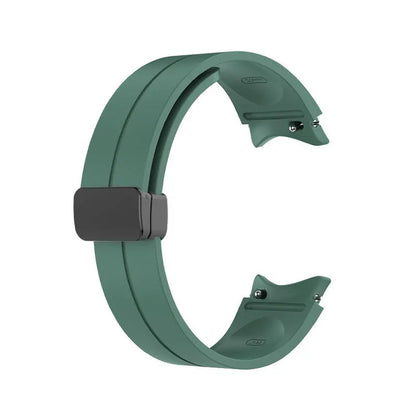 Samsung Galaxy Watch Magnetic Buckle Silicone Strap - Replacement Band for Watch 7/6/5 Pro/5/4 and Classic Models 40mm–47mm