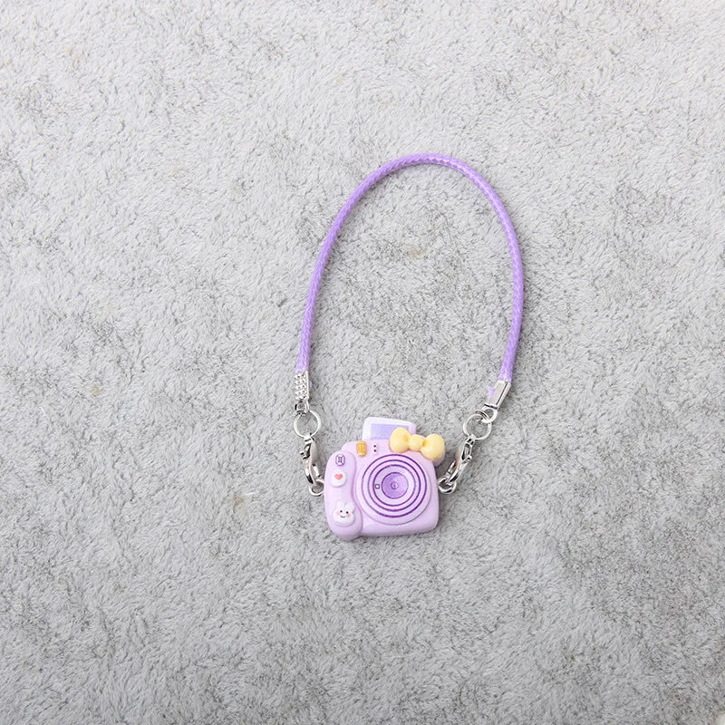 Cartoon Camera Phone Bag for Labubu Crybaby — 10-15cm Cotton EXO Plush Doll Accessories