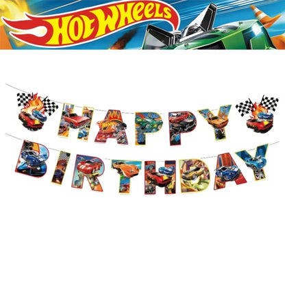 Kids Birthday Party Decoration Kit – Paper Tableware Set with Balloons, Plates, Cups & Tablecloth for Boys Baby Shower Party Supplies