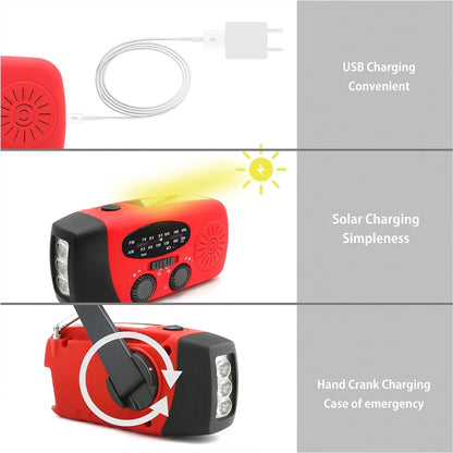 STONEGO Mini Portable Radio — Handheld Rechargeable Digital FM Radio with USB/TF MP3 Player, Speaker Device for On-the-Go Use