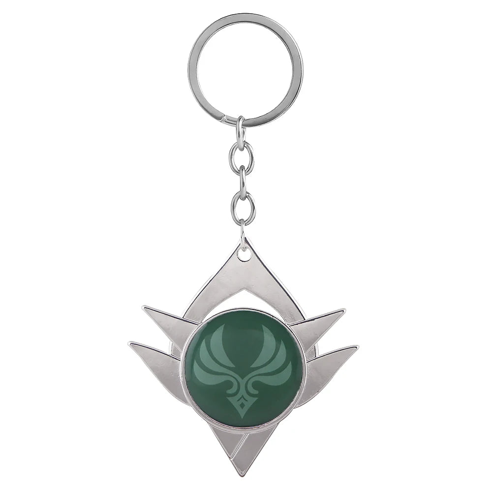 Genshin Impact Venti Eye Keychain 1:1 – Luminous Anime Cosplay Key Ring Backpack Pendant Gaming Accessories Gift