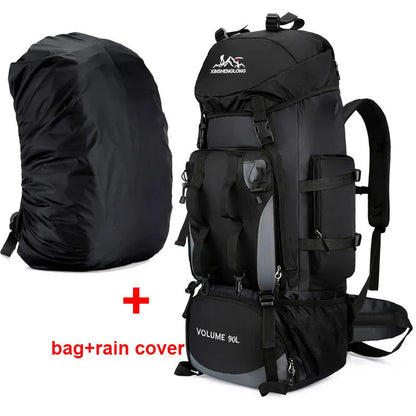 90L Waterproof Hiking Backpack – Large Capacity Trekking Rucksack for Camping, Travel & Outdoor Sports Equipment for Men