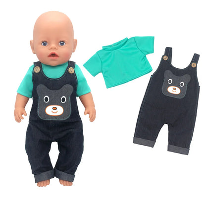 2023 New Doll Outfit Set – Cute Jumpers & Rompers for 17-Inch / 43cm Baby Reborn Dolls