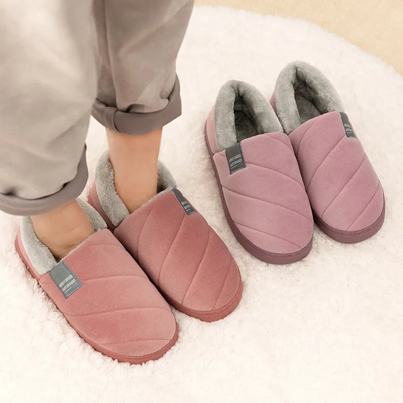 Large Men's Winter Warm Furry Slippers - Size 46/47, Thick Sole Non Slip Slides for Indoor and Outdoor Use