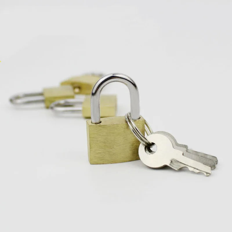 20mm Small Copper Lock | Luggage, Case, Backpack & Locker Padlock, Mini Security Key Padlock for Home Hardware