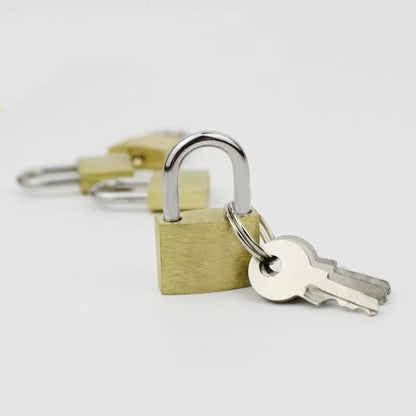 20mm Small Copper Lock | Luggage, Case, Backpack & Locker Padlock, Mini Security Key Padlock for Home Hardware