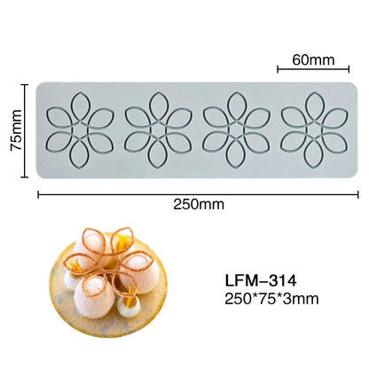 Chinoiserie Pavilion Silicone Mold — DIY Leaf, Flower & Swan Sugar Lace Pad for Chocolate & Crisp Cake Decoration