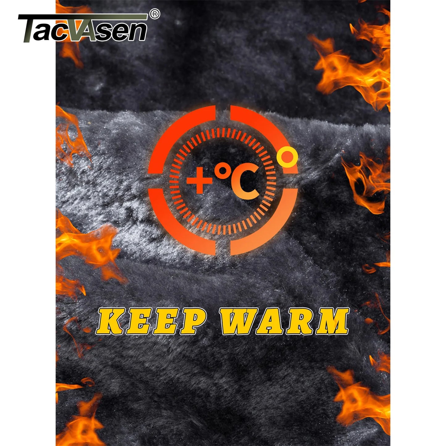 TACVASEN Winter Fleece Jacket for Men - Waterproof Hiking Skiing Outdoor Trekking Windbreaker Parka