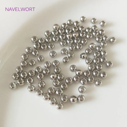 Gold Plated Spacer Beads - 2mm-6mm Round Jewelry Making Supplies for DIY Beaded Accessories