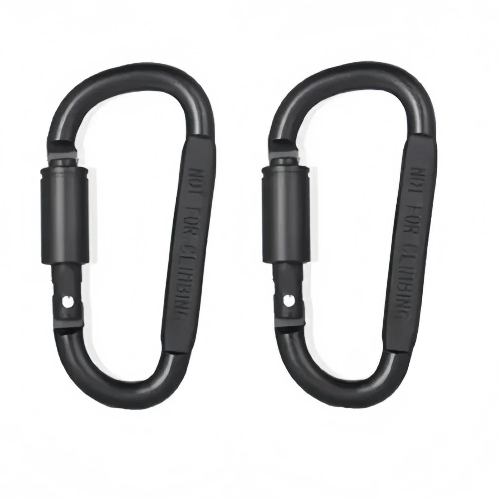 2-6PCS Aluminum Carabiner Set - Tactical EDC Keychain Clips for Camping, Hiking, Survival & Outdoor Gear