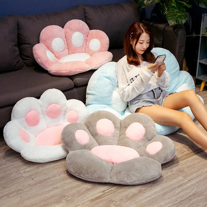 Cat Paw Chair Cushion | Lovely Cat Paw-Shaped Cozy Seat Pad and Floor Pillow | Adorable Chair Cushion for Comfort