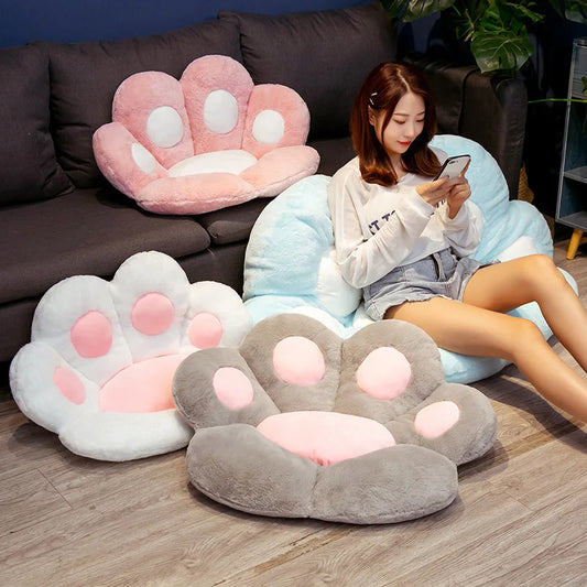 Cat Paw Chair Cushion | Lovely Cat Paw-Shaped Cozy Seat Pad and Floor Pillow | Adorable Chair Cushion for Comfort