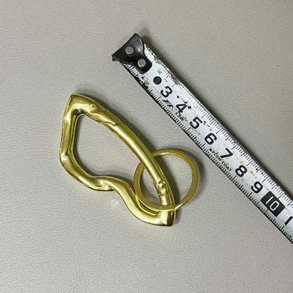 Unisex Essential Belt Icon Carabiner Keychain – Blackout Oval Solid Buckle for Men & Women Bag Accessories
