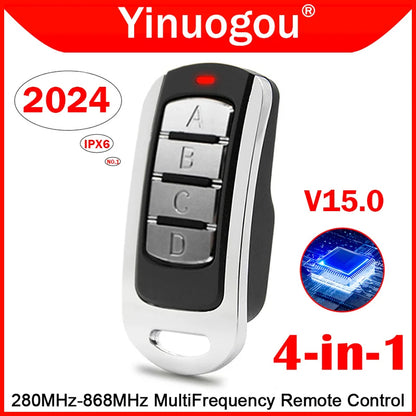 Universal Garage Door Remote Control | 433MHz-868MHz Rolling Code Duplicator | 4-Button Gate & Opener Transmitter