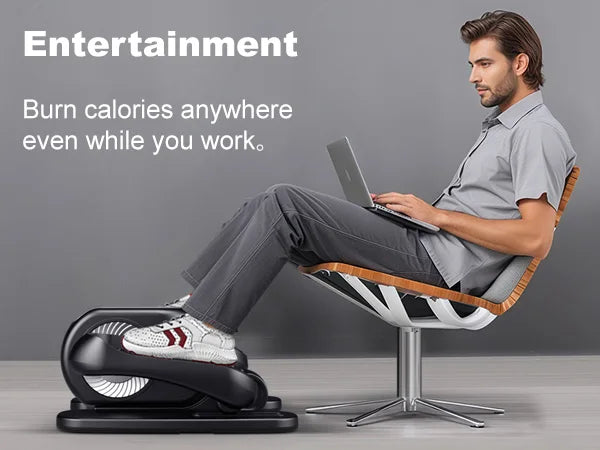 Under Desk Elliptical Machine – Leg Exerciser with Remote Control & 12 Speeds, Quiet Elliptical Trainer