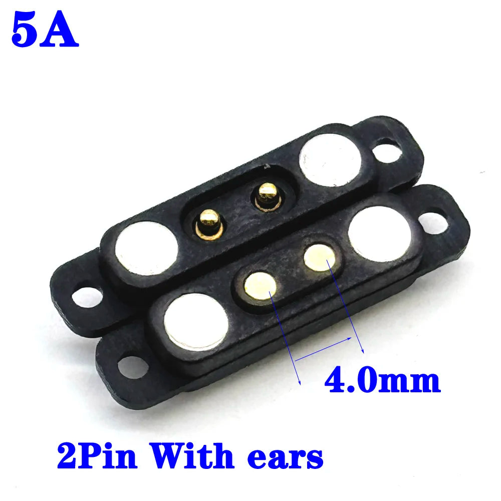 Magnetic Pogo Pin Connector - 5A Waterproof High-Current Spring Probe Male Female DC Charging Connector, 2/3/4/5/6/7/8 Pin