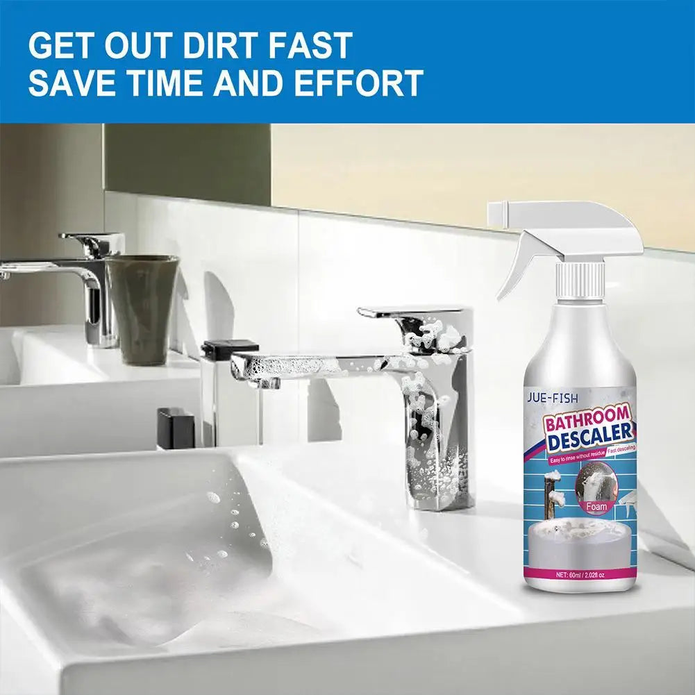 Powerful Bathroom Descaling Spray - Stubborn Stain, Rust, and Limescale Remover for Showerheads, Bathtubs, and Toilets
