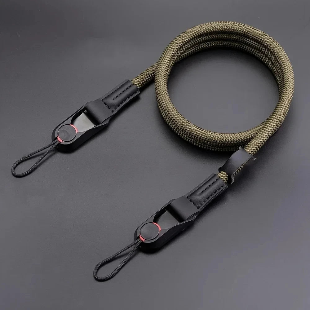 Adjustable Camera Shoulder Strap - Quick Release Detachable Round Rope Strap for DSLR and Mirrorless Cameras