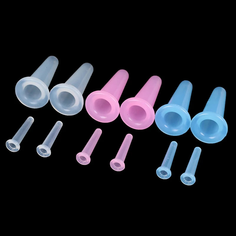 4pcs Silicone Vacuum Cupping Set – Face & Neck Massage Suction Cups for Anti-Cellulite Therapy