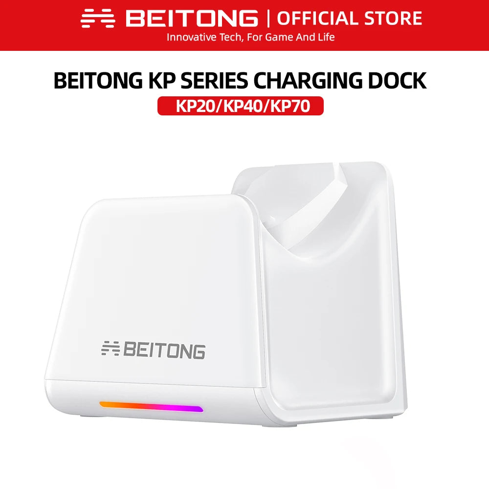 BEITONG KP20/KP40/KP70 Controller Charging Dock - Gamepad Charging Station with LED Indicator & 2.4GHz Dongle Storage
