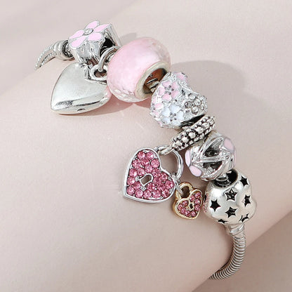 Women's Fashion Beaded Love & Family Bracelet – Multi-Element Jewelry Accessories for Daily Wear, Parties & Holiday Gifts