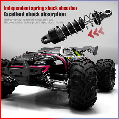 RC Off-Road 4x4 Brushless Car – 70KM/H High-Speed 1/16 4WD Monster Truck with LED Lights for Kids