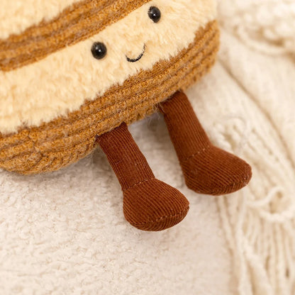 Cute Dessert Plush Toys – Soft Cake, Waffle, Pancake, Macaron, Éclair Stuffed Dolls for Kids Gift & Home Decor