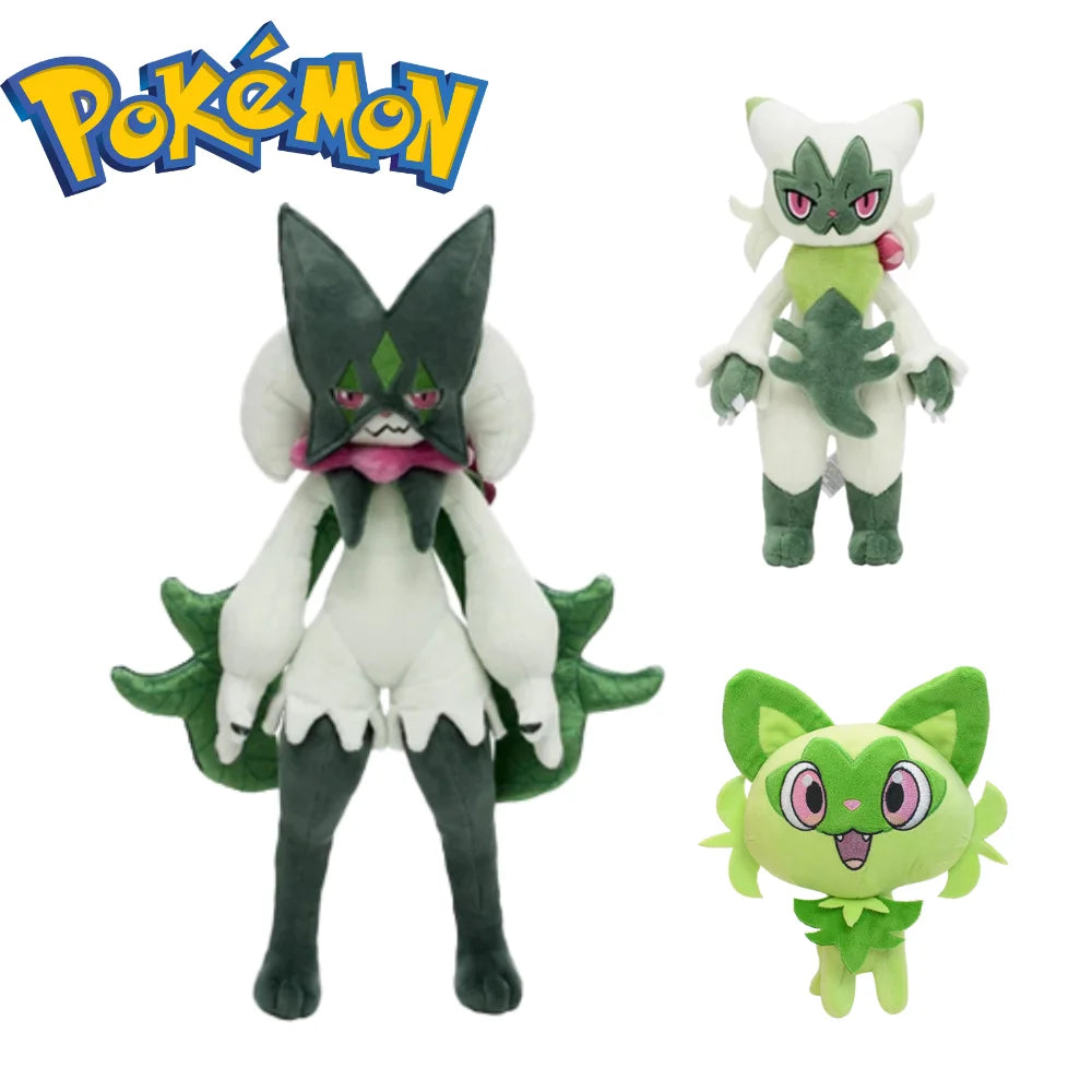Floragato Sprigatito Meowscarada Plush Toy – Kawaii Anime Stuffed Figure, Birthday Gift for Kids