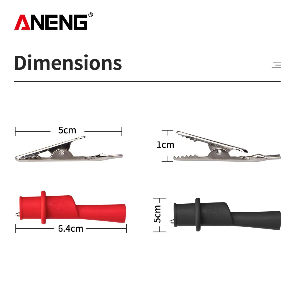 ANENG Alligator Test Clips - Crocodile Clamp Probes for Multimeter Electrical Testing and Measurement