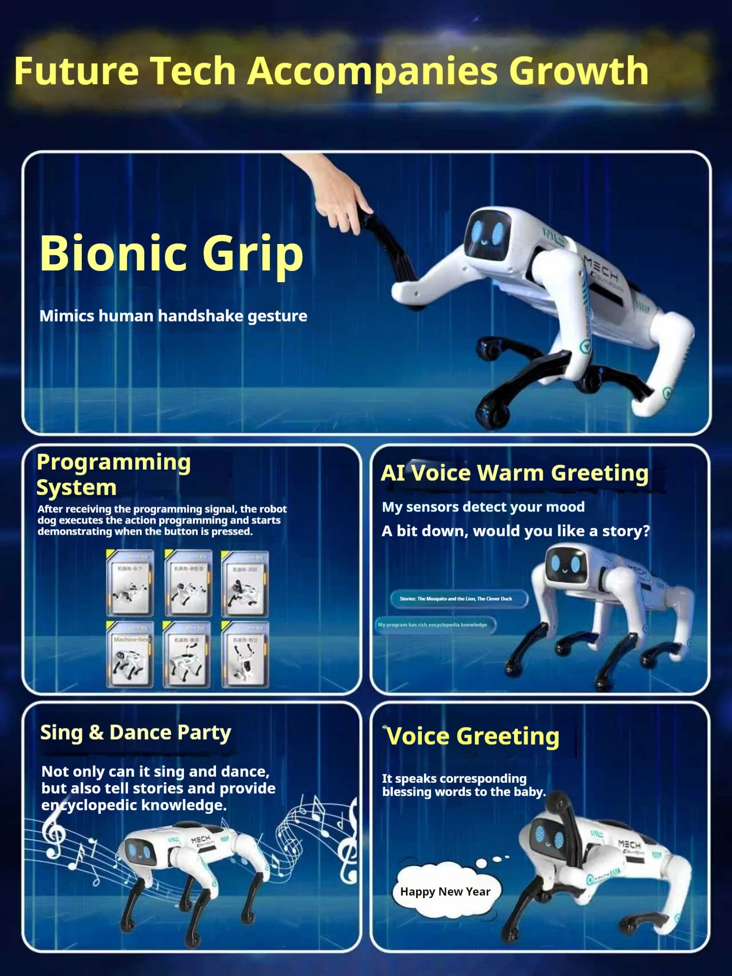 AI Smart Robot Dog Toy - Programmable Remote Control Robot with Loading Basket