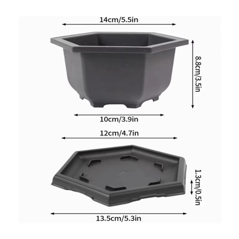 Purple Clay Succulent Plant Pots – Outdoor Garden Bonsai Planters, Rectangular & Square